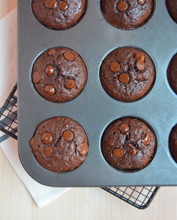 Enfriando los muffins. Aroma de chocolate