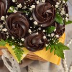 Bouquet de cupcakes de chocolate. Aroma de chocolate