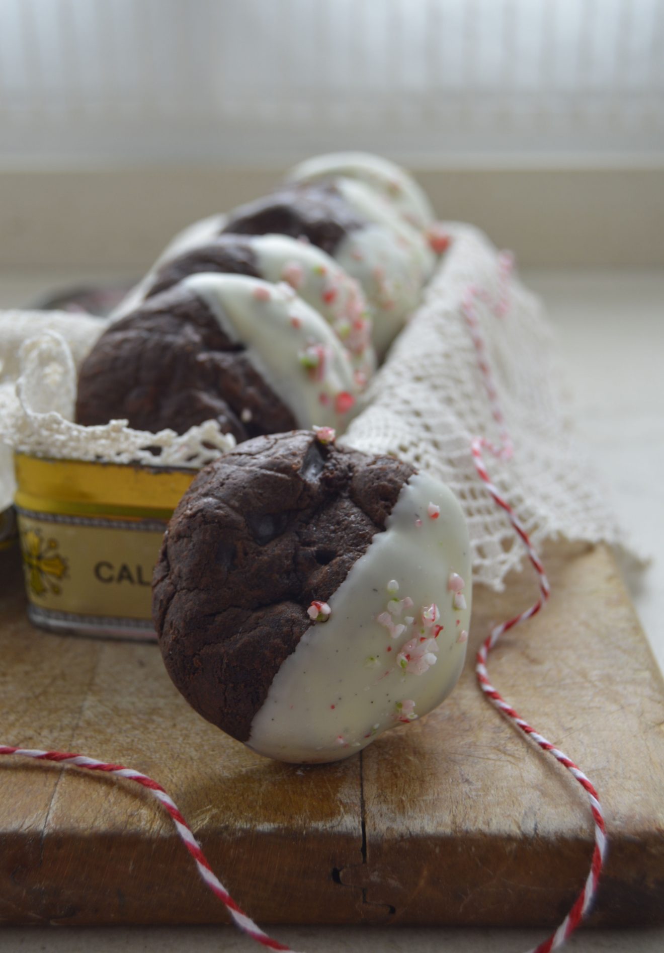 Galletas trufadas de chocolate para navidad. Aroma de chocolate