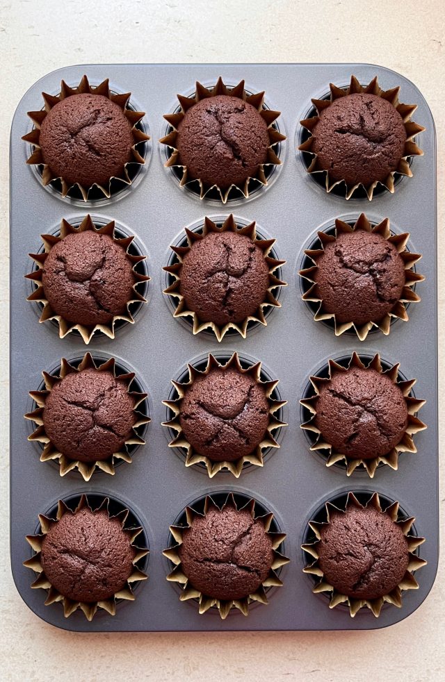 Cupcakes de chocolate. Aroma de chocolate