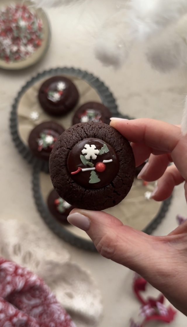 CHOCOLATE THUMBPRINT COOKIES. AROMA DE CHOCOLATE